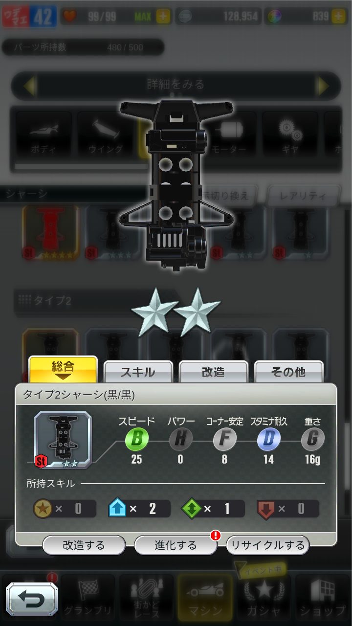 超速GP　タイプ2ステータス