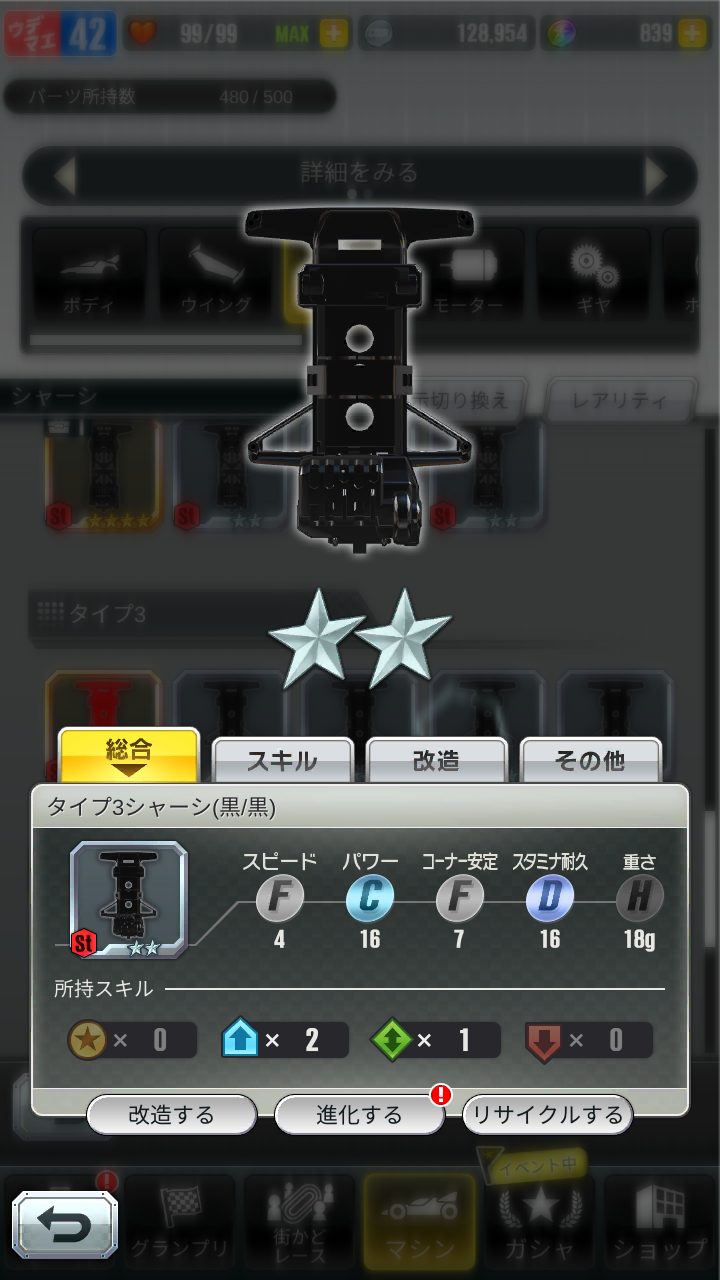 超速GP　タイプ3ステータス